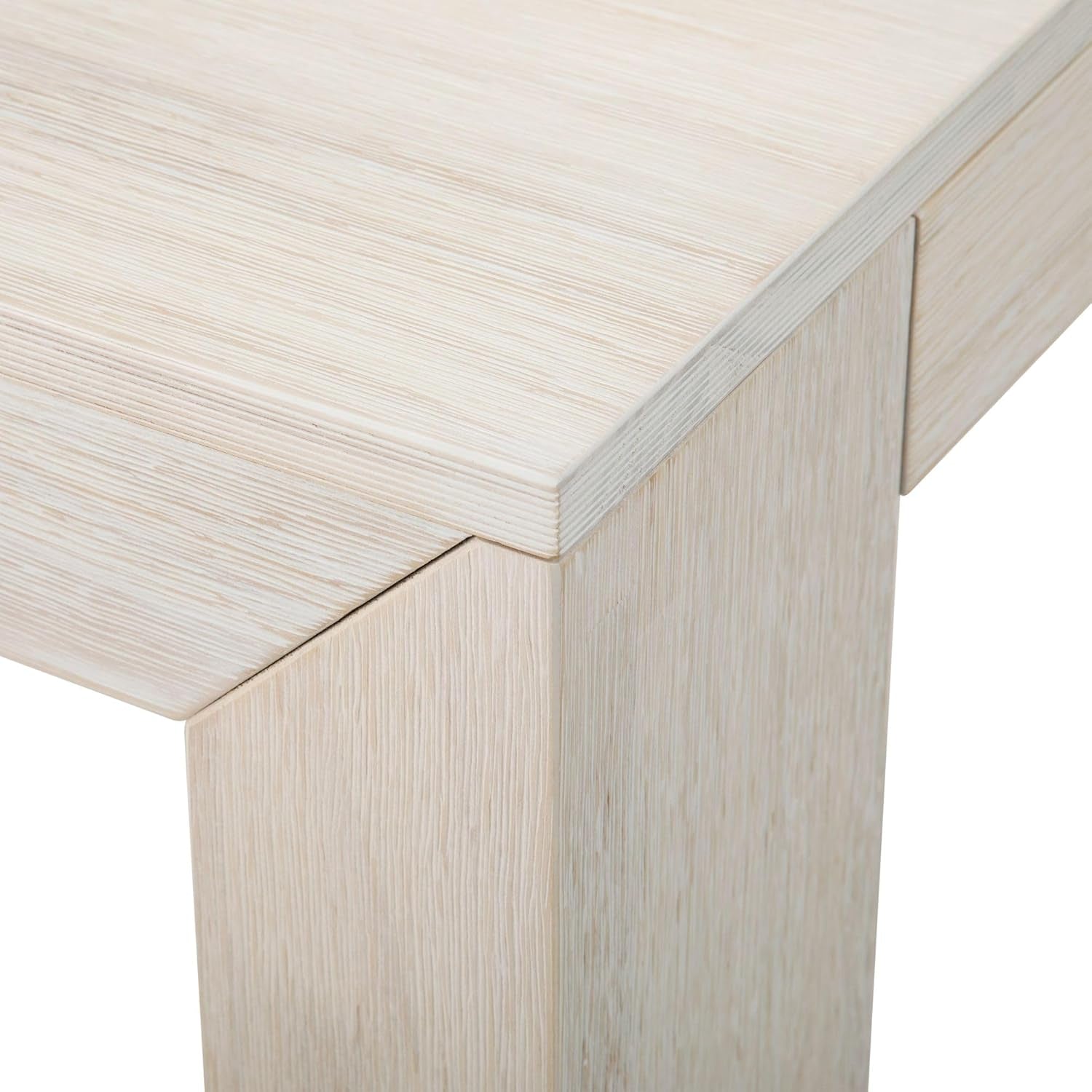 72 Inch Modern Wood Dining Table, Solid Wood Rectangular Dining Table for Kitchen/Dining Room, White Sand Wirebrush-3